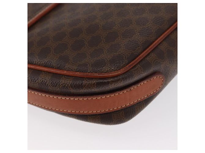Céline Borsa a Spalla in Tela Macadam CELINE in Pelle PVC Marrone Oro Auth ep12228 D'oro - vista 12
