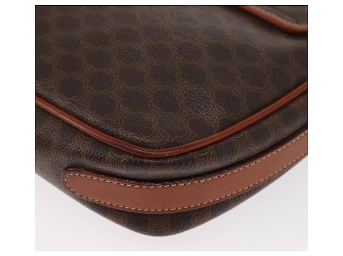 Céline Borsa a Spalla in Tela Macadam CELINE in Pelle PVC Marrone Oro Auth ep12228 D'oro - vista 13
