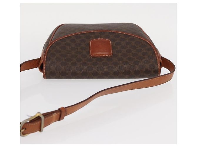 Céline Borsa a Spalla in Tela Macadam CELINE in Pelle PVC Marrone Oro Auth ep12228 D'oro - vista 6