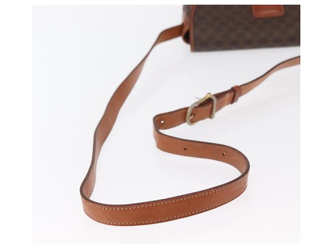 Céline Borsa a Spalla in Tela Macadam CELINE in Pelle PVC Marrone Oro Auth ep12228 D'oro - vista 7