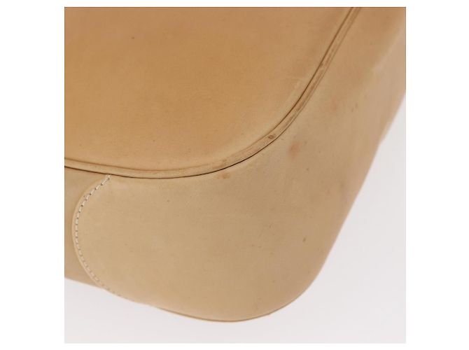 Borsa a Spalla Gancini in Pelle Beige Argento Auth BA8874 di Salvatore Ferragamo - vista 10