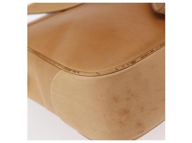 Borsa a Spalla Gancini in Pelle Beige Argento Auth BA8874 di Salvatore Ferragamo - vista 12