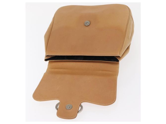 Borsa a Spalla Gancini in Pelle Beige Argento Auth BA8874 di Salvatore Ferragamo - vista 15