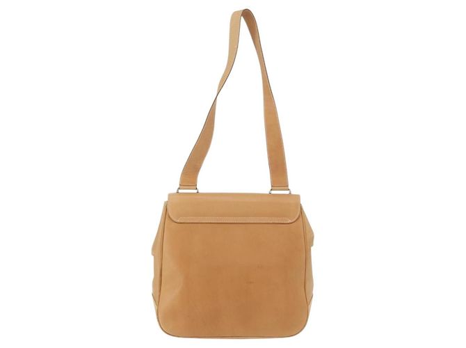 Borsa a Spalla Gancini in Pelle Beige Argento Auth BA8874 di Salvatore Ferragamo - vista 3