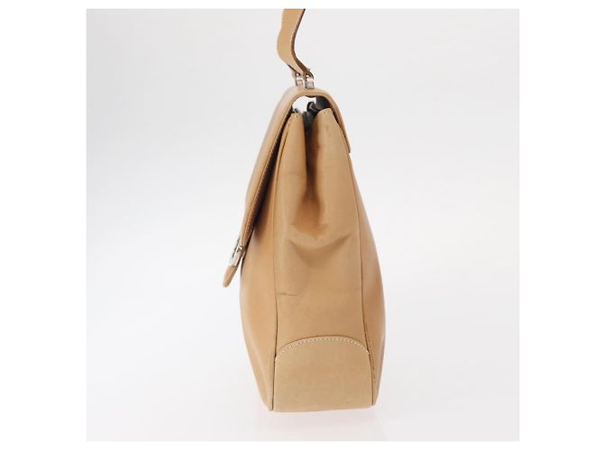 Borsa a Spalla Gancini in Pelle Beige Argento Auth BA8874 di Salvatore Ferragamo - vista 4