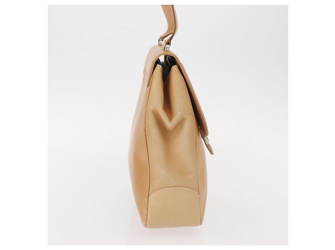 Borsa a Spalla Gancini in Pelle Beige Argento Auth BA8874 di Salvatore Ferragamo - vista 5