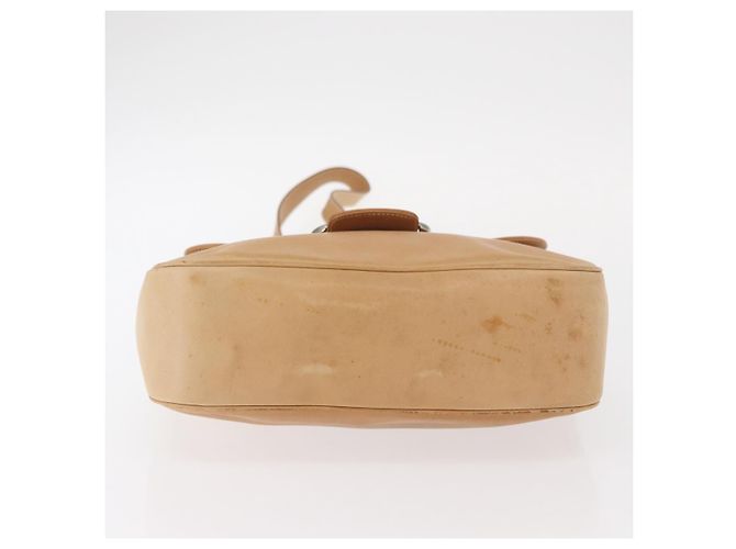 Borsa a Spalla Gancini in Pelle Beige Argento Auth BA8874 di Salvatore Ferragamo - vista 9