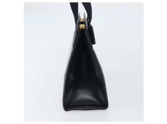 Bolso de mano Vala de cuero azul marino y dorado Auth BA8854 de Salvatore Ferragamo - vista 4