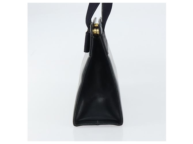 Bolso de mano Vala de cuero azul marino y dorado Auth BA8854 de Salvatore Ferragamo - vista 5