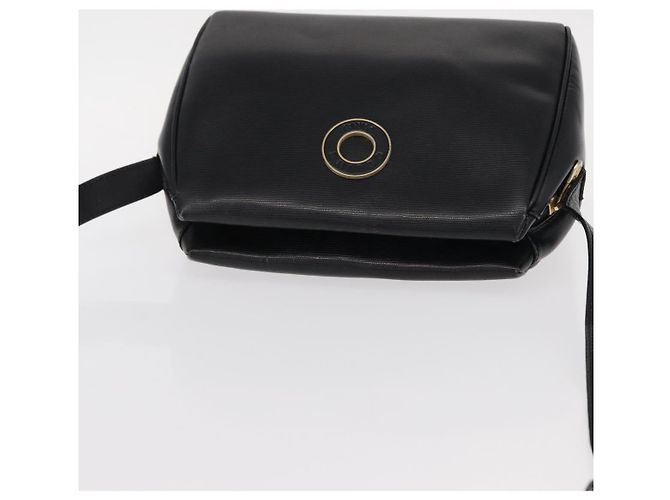 Céline Borsa a Spalla CELINE Circle in Pelle Nera e Oro Auth 156282 Nero D'oro - vista 6