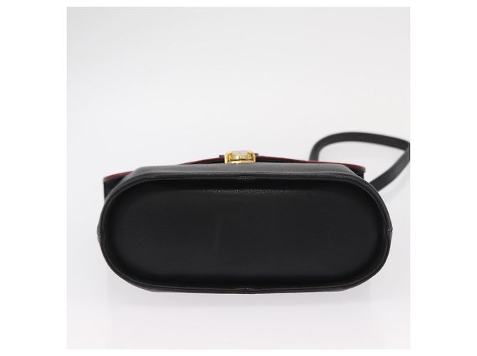 SAINT LAURENT Borsa a mano in pelle 2 in 1 Nera Oro Auth 156174 Nero D'oro - vista 11