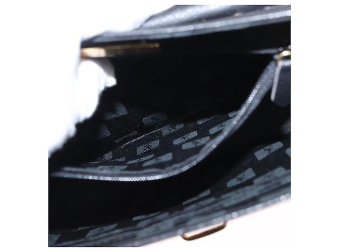 SAINT LAURENT Borsa a mano in pelle 2 in 1 Nera Oro Auth 156174 Nero D'oro - vista 23