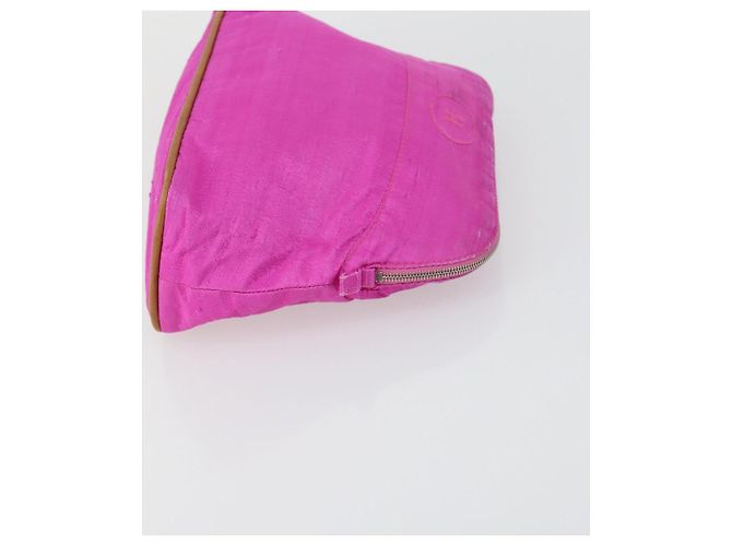 Hermès Pochette HERMES in tela 3 pezzi Rosa Nero Marrone Auth bs31480 - vista 10