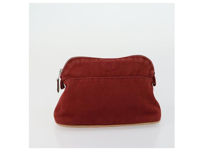 Hermès Pochette HERMES in tela 3 pezzi Rosa Nero Marrone Auth bs31480 - vista 14