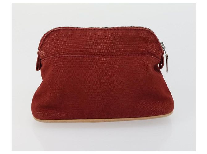 Hermès Pochette HERMES in tela 3 pezzi Rosa Nero Marrone Auth bs31480 - vista 15