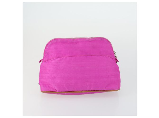 Hermès Pochette HERMES in tela 3 pezzi Rosa Nero Marrone Auth bs31480 - vista 9