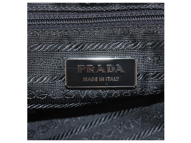PRADA Backpack Nylon Gray Silver Auth 153654V Brown Silvery - view 24