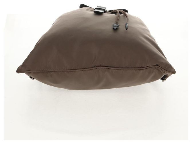 PRADA Backpack Nylon Gray Silver Auth 153654V Brown Silvery - view 5