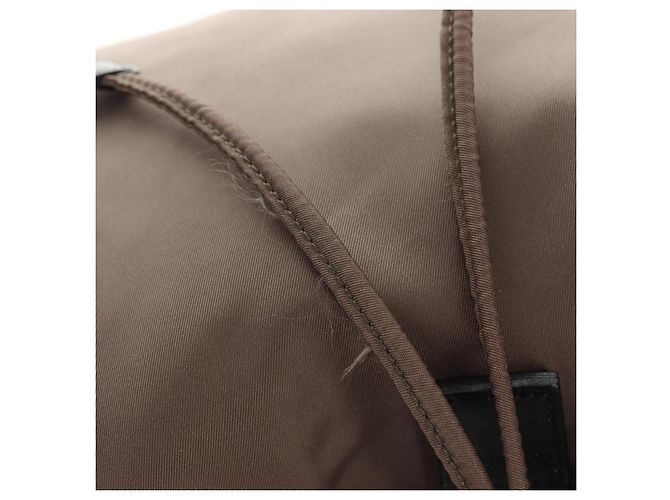 PRADA Backpack Nylon Gray Silver Auth 153654V Brown Silvery - view 9