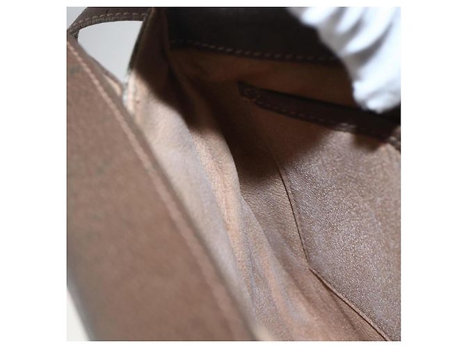 Borsa Sherry Line GG Supreme Web di GUCCI in PVC beige e oro 10 02 037 Auth 157006 D'oro - vista 18