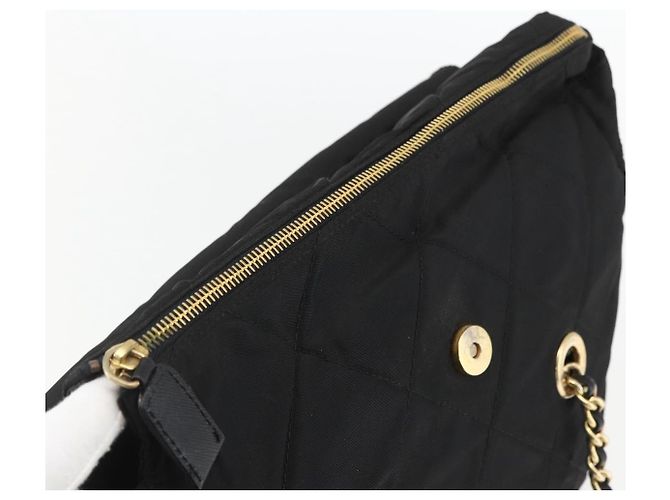 PRADA Borsa Tote Matelassé in Nylon Nera Oro Auth bs31575 Nero D'oro - vista 10