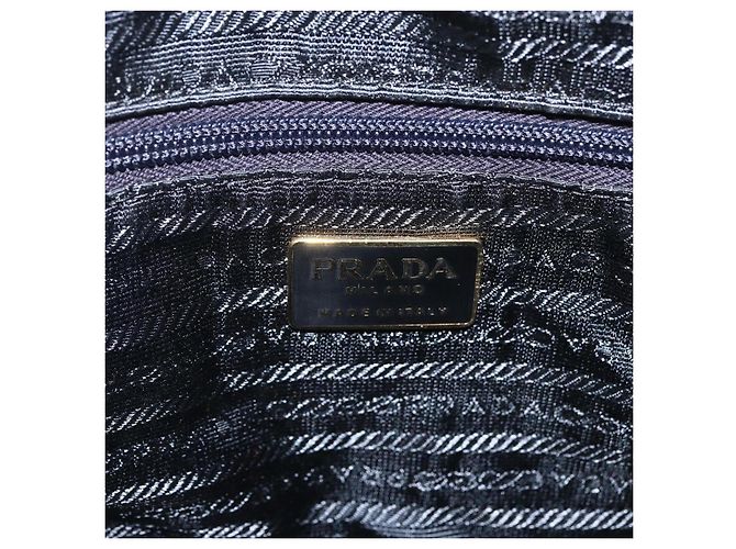 PRADA Borsa Tote Matelassé in Nylon Nera Oro Auth bs31575 Nero D'oro - vista 19