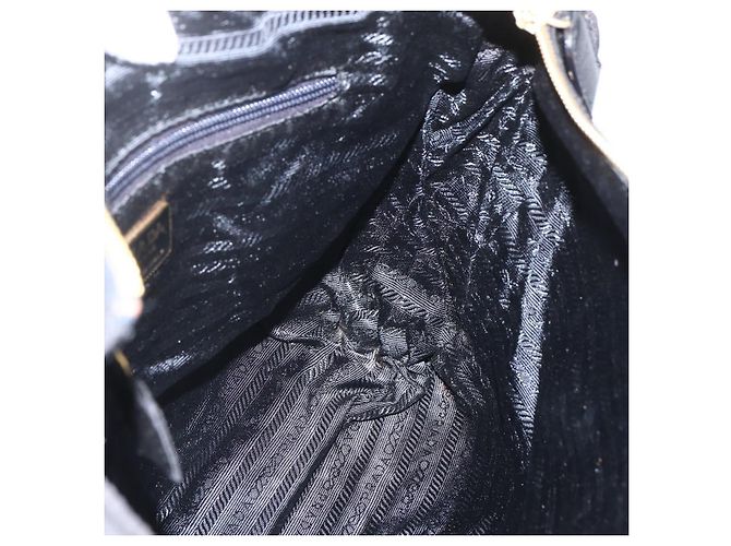 PRADA Borsa Tote Matelassé in Nylon Nera Oro Auth bs31575 Nero D'oro - vista 21