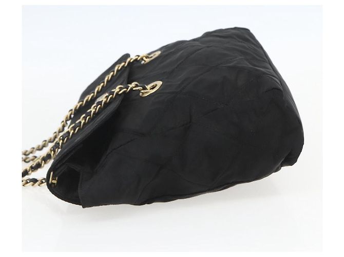 PRADA Borsa Tote Matelassé in Nylon Nera Oro Auth bs31575 Nero D'oro - vista 3