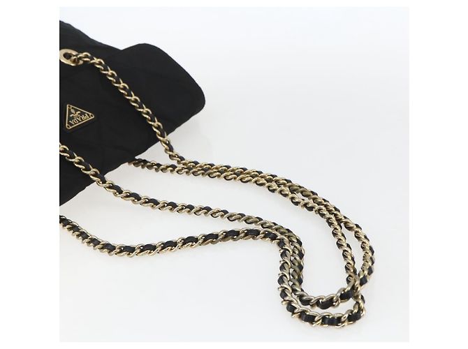 PRADA Borsa Tote Matelassé in Nylon Nera Oro Auth bs31575 Nero D'oro - vista 7
