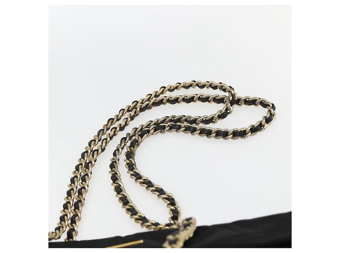 PRADA Borsa Tote Matelassé in Nylon Nera Oro Auth bs31575 Nero D'oro - vista 8