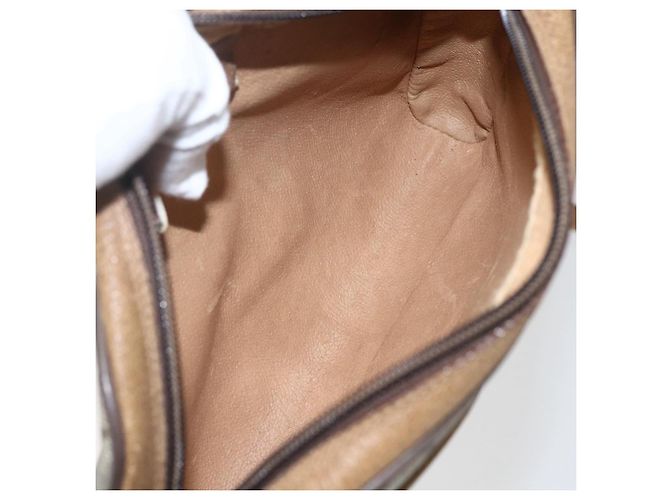 Borsa Sherry Line GG Supreme Web di GUCCI in PVC beige e oro 116 02 055 Auth BA8616 D'oro - vista 17