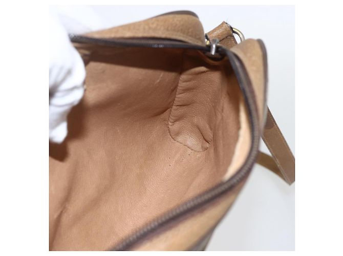 Borsa Sherry Line GG Supreme Web di GUCCI in PVC beige e oro 116 02 055 Auth BA8616 D'oro - vista 18