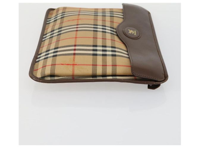 Autre Marque Borsa a mano in tela Burberrys Nova Check 3 pezzi Beige Verde Auth bs31496 - vista 11