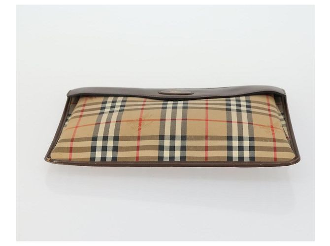 Autre Marque Borsa a mano in tela Burberrys Nova Check 3 pezzi Beige Verde Auth bs31496 - vista 13