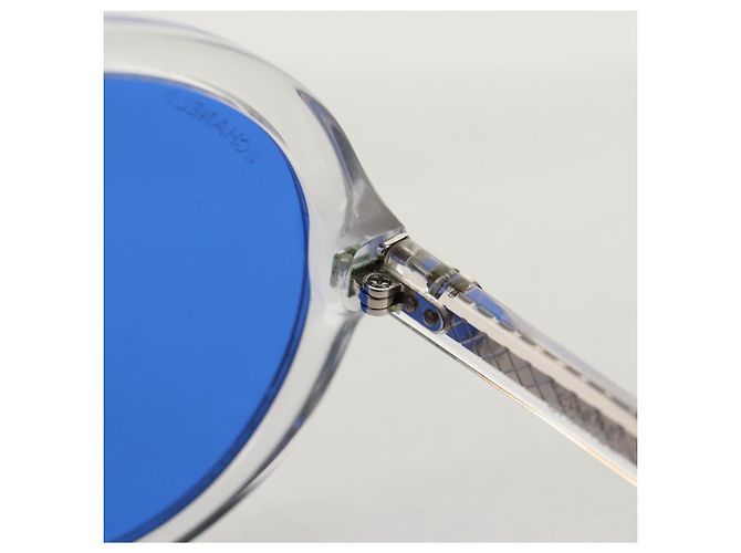 Occhiali da sole CHANEL in plastica Blu CC Auth 155953M - vista 15