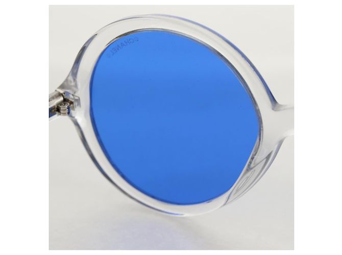 Occhiali da sole CHANEL in plastica Blu CC Auth 155953M - vista 18