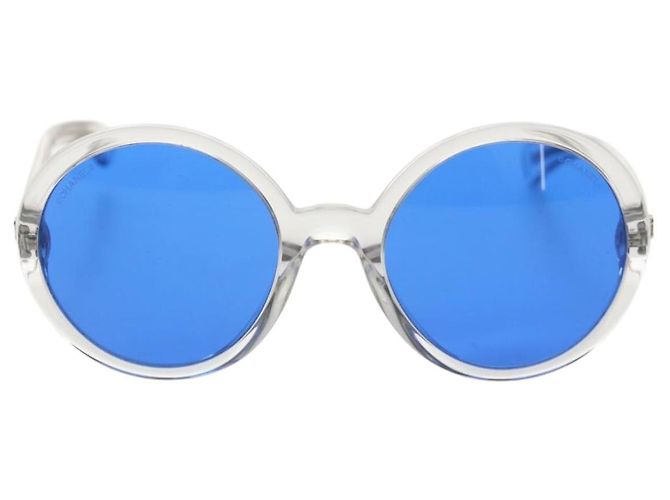 Occhiali da sole CHANEL in plastica Blu CC Auth 155953M - vista 2
