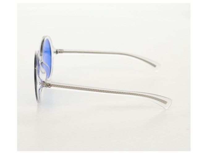 Occhiali da sole CHANEL in plastica Blu CC Auth 155953M - vista 4