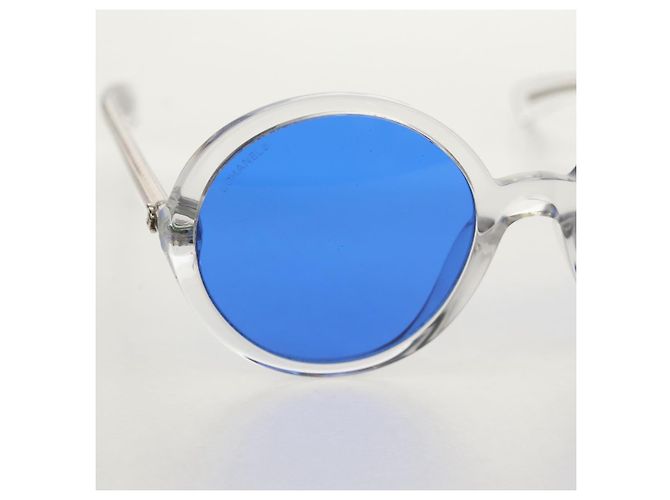 Occhiali da sole CHANEL in plastica Blu CC Auth 155953M - vista 7