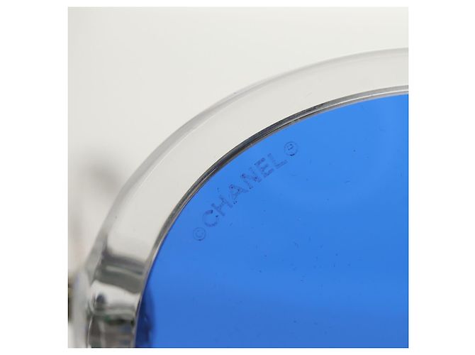 Occhiali da sole CHANEL in plastica Blu CC Auth 155953M - vista 8