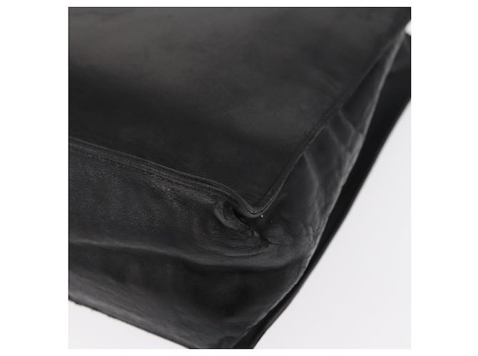 CHANEL Borsa Tote Camelia Pelle di Pecora Nera Argento CC Auth bs31571 Nero - vista 13