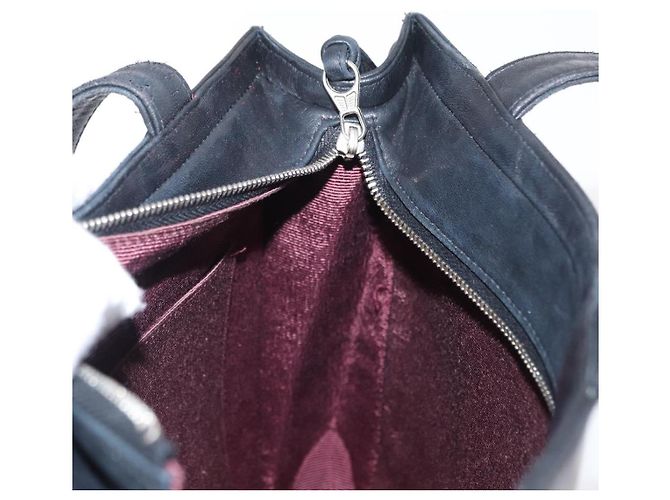 CHANEL Borsa Tote Camelia Pelle di Pecora Nera Argento CC Auth bs31571 Nero - vista 17