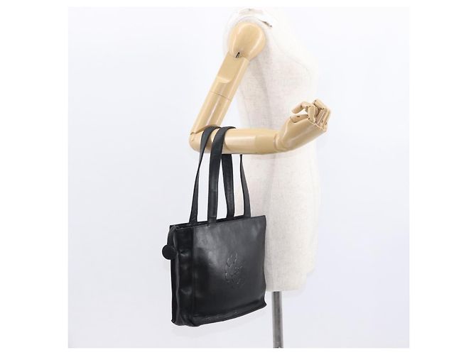 CHANEL Borsa Tote Camelia Pelle di Pecora Nera Argento CC Auth bs31571 Nero - vista 21