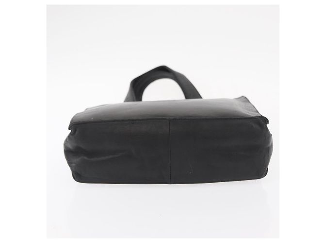 CHANEL Borsa Tote Camelia Pelle di Pecora Nera Argento CC Auth bs31571 Nero - vista 9