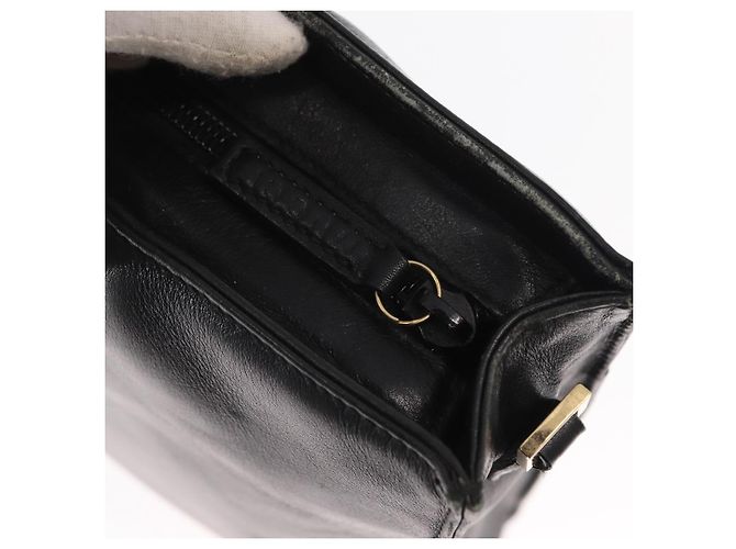 Borsa a mano in pelle Gucci Bamboo Nera Oro 001 2855 1875 0 Auth ka770 Nero D'oro - vista 14
