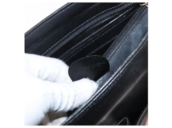 Borsa a mano in pelle Gucci Bamboo Nera Oro 001 2855 1875 0 Auth ka770 Nero D'oro - vista 21