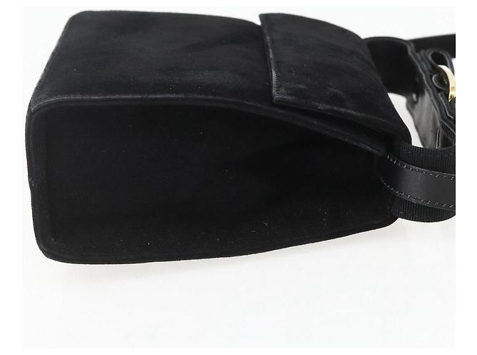 Vala Handtasche aus Wildleder 2 in 1 Schwarz Gold Auth 153762V von Salvatore Ferragamo Golden - Ansicht 5