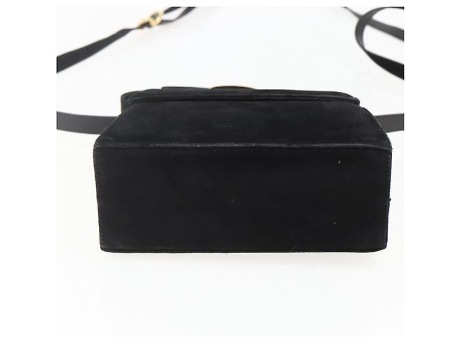 Vala Handtasche aus Wildleder 2 in 1 Schwarz Gold Auth 153762V von Salvatore Ferragamo Golden - Ansicht 9