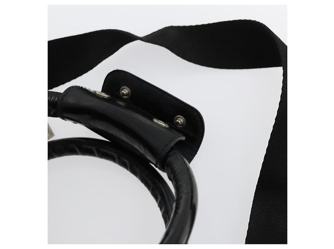 Borsa Boston Salvatore Ferragamo in nylon nero argento autentica BA8227 - vista 10
