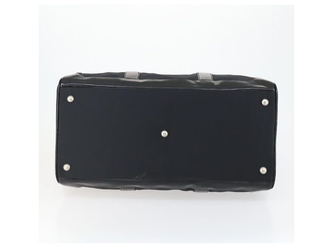 Borsa Boston Salvatore Ferragamo in nylon nero argento autentica BA8227 - vista 11
